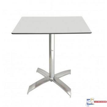 Table 70x70cm COMPACT SOCLE X ALU TBIS108