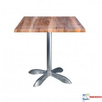 Table 70x70cm WERZALIT SOCLE 4 PIEDS ALU TBIS032