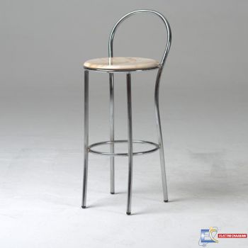 Tabouret Dos Chromé