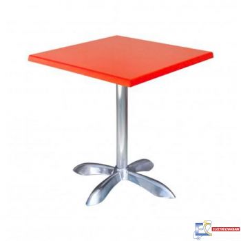 Table 60x60cm WERZALIT SOCLE 4 PIEDS ALU TBIS030