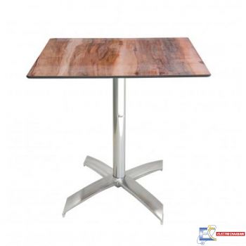 Table 70x70cm COMPACT SOCLE X ALU TBIS108