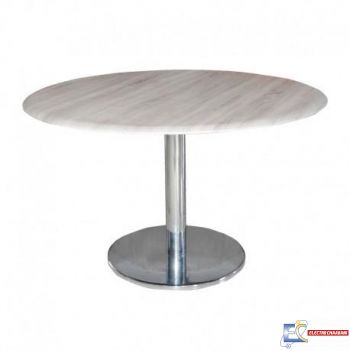 TABLE DE RÉUNION TR032 RONDE SOCLE CHROME