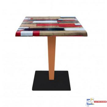 Table BEAU RIVAGE 70x70cm BRUN ROTIN  TBIS113