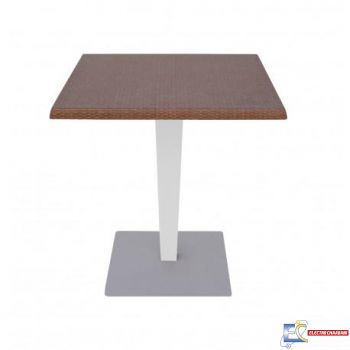 Table BEAU RIVAGE 70x70cm BLANC ROTIN TBIS113