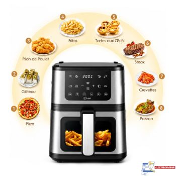 Friteuse Sans Huile KIWI KAF-5538  - 4.5 Litres - 2en1  - NOIR