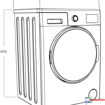 Lave linge Frontale HYUNDAI 8 kg Inverter HYN-WM814001.S01