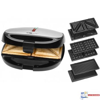 Appareil de Cuisson CLATRONIC 3-en-1 ST-WA-3670 800 W - Noir&Inox