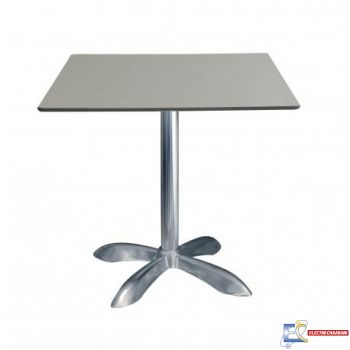 Table 70x70cm COMPACT SOCLE 4 PIEDS ALU TBIS100