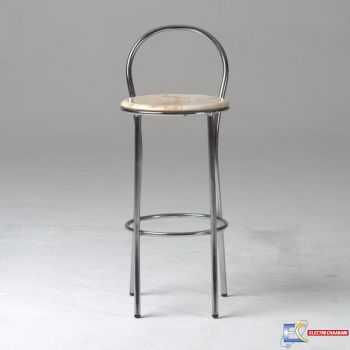 Tabouret Dos Chromé