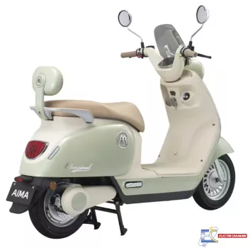 Scooter Électrique Aima Classical 800W – Vert / Beige