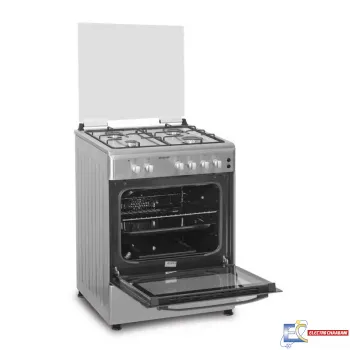 Cuisinière à Gaz BRANDT BGE6241X 60 cm 4 Feux - Inox