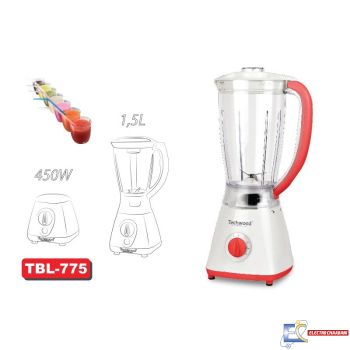 Blender Techwood TBL-775 - 1.5L - 450W - Rouge & Blanc