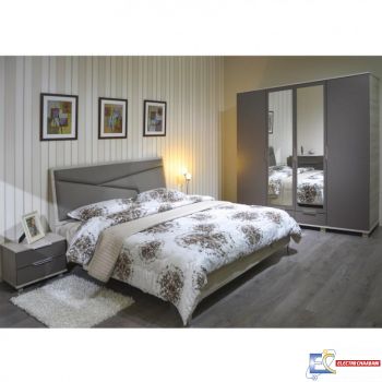 Chambre A Couché Capri  4P 2019 CHENE BRUT/MOKA CHA25CB/MK001