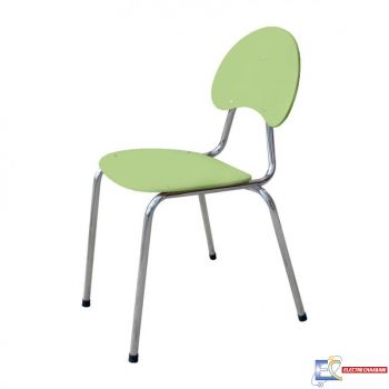 Chaise Chromé SOTUFAB Familia Assise chene brut - CHC0019CB