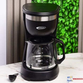 Cafetière Électrique FLORENCE HK-413 680W 1.2 Litre - Noir