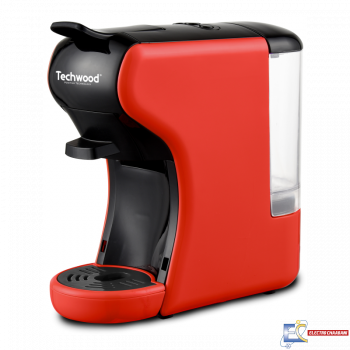 Machine à Café Expresso 2 en 1 TECHWOOD NESPRESSO & DOLCE GUSTO TCA-195N 1450W - Rouge