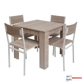 PACK SALLE A MANGER FLORA + 4 CHAISES SERENA PACK54CB/CB-BC