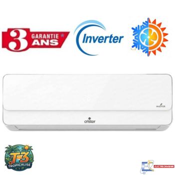 Climatiseur CRISTOR 12000 BTU Inverter Tropicalisé M4I T3 Chaud Froid - Garantie 3 Ans