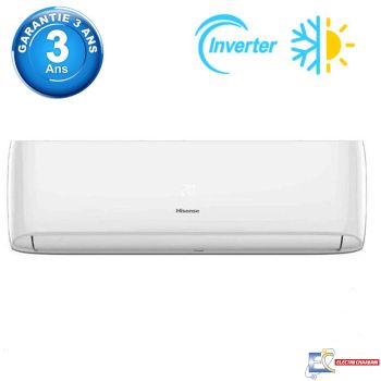 Climatiseur HISENSE 12000 BTU Inverter Chaud Froid - AS-12UW4SGETU00 - Blanc