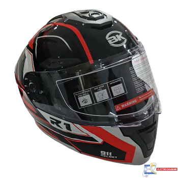 CASQUE B.K 911-R1 ROUGE/NOIR XL