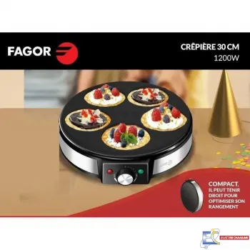 Crêpière FAGOR FG541 30 cm -1200 W - Revêtement anti-adhésif