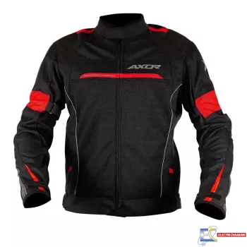 Veste Moto Axor Cruise 2 - Noir / Rouge - XL