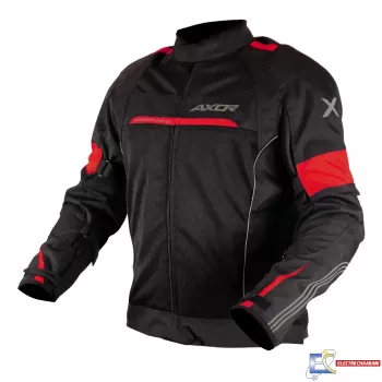 Veste Moto Axor Cruise 2 - Noir / Rouge - XL