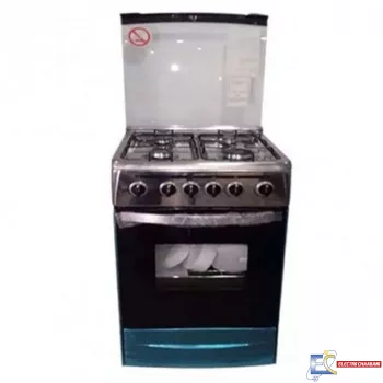 Cuisinière AUXSTAR F5C40G2-IXG 4 Feux - 50*50 cm - Inox - Gaz Bouteille