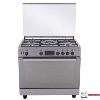 Cuisinière ARISTON ARR9GGF33229XNA - 5 Feux à Gaz - 90cm - INOX avec Afficheur