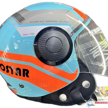 CASQUE AEROSTAR DEMI PULSE D3 XL - BLEU / ORANGE