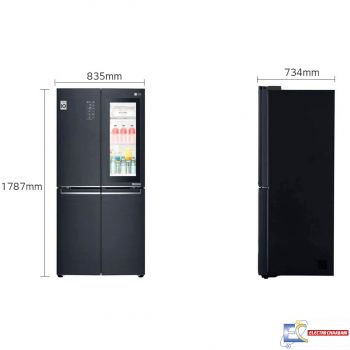 Réfrigérateur LG Multiport InstaView Door-in-Door™ 458 Litres Silver Total No Frost GC-Q22FTQEL - Noir