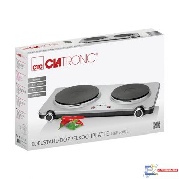 Plaque de Cuisson Électrique CLATRONIC DKP3668 2 Feux - Inox