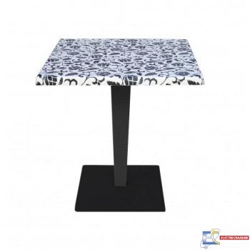 Table BEAU RIVAGE 70x70cm GRIS FONCE ROTIN TBIS113