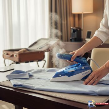 Fer a Vapeur DE VOYAGE TECHWOOD Poignée pliable - Bleu