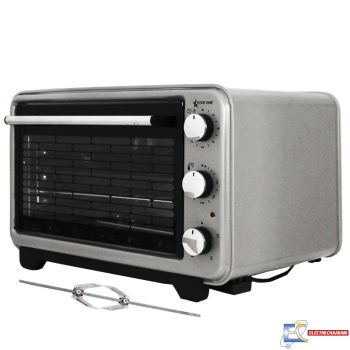 Four Électrique STARONE KF-5375 - Tourne Broche - 36 Litres - Silver