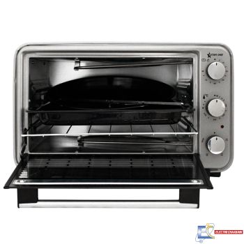 Four Électrique STARONE KF-5375 - Tourne Broche - 36 Litres - Silver