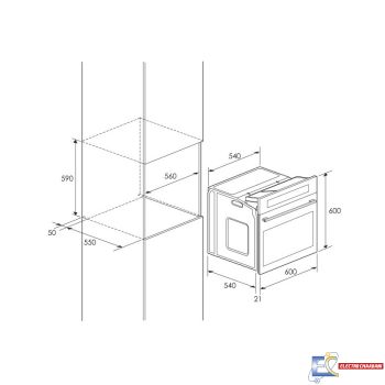 Four Encastrable Électrique Ventilé FOCUS 65 Litres - Noir - F721B