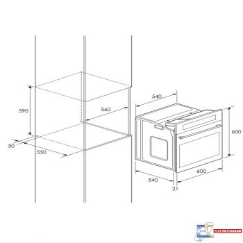 Four Encastrable Multifonction FOCUS Line QUADRA66 58 Litres - Inox