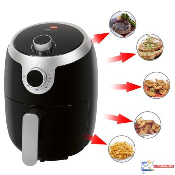 Friteuse à air chaud Clatronic FR 3769 H 1000 W Noir et argent