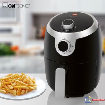 Friteuse à air chaud Clatronic FR 3769 H 1000 W Noir et argent