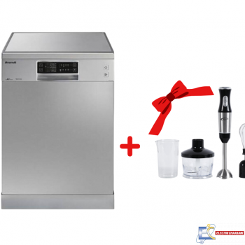 Lave Vaisselle BRANDT DFH14524X - 14 Couverts - inox + Mixeur Plongeant 3 En 1 Inox Offert