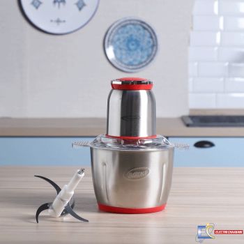 Mini hachoir FLORENCE AT-7002 1000W - Inox / Rouge