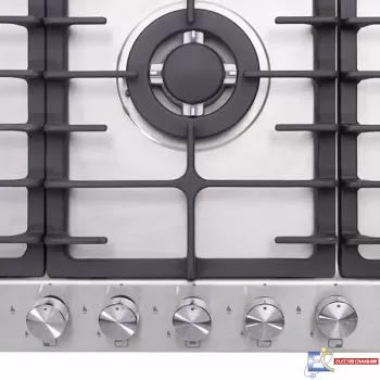 Plaque de cuisson à gaz UNIONAIRE encastrable i-Cook 5 feux - Inox - 90 cm - BH5090S-8-IS