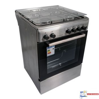 Cuisinière à Gaz ARTHUR MARTIN AME60IX 60cm 4 Feux Avec Four Électrique - Inox