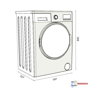 Lave linge Frontal FOCUS F1208B 8kg - Noir