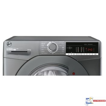 Lave linge Hoover H-WASH 300 LITE H3WS4105TCGE-04 - 10.5 KG Smart - 1400 trs - Silver + Friteuse sans huile CLATRNIC offerte