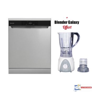 Lave vaisselle Brandt DFH147TX 14 Couverts Avec afficheur - Inox + Blender Galaxy Offert