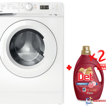Lave Linge Whirlpool Hublot, 6 kg, 1000 Tours/min - 6ème sens - Blanc - WMTA 6101 NA + Gel Machine Det 2.5L