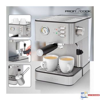 Machine à Café Expresso PROFICOOK PC-ES1209 850W - Chrome