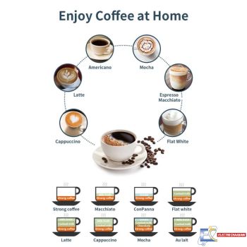 Machine A Café Expresso Florence Cappuccino Latté AG6861 - 1050W - 1,5 L - Noir